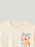 Bamboo Fabric Girls T-Shirt – Blossom Flower Print Soft Breathable Tee