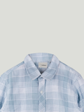 Boys Light Blue Checked Shirt | 100% Organic Cotton