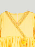 Girls Yellow Ethnic Kurta & Dhoti Set – Embroidered Festive Wear