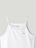 White Bamboo Camisole for Girls – Soft, Lightweight & Breathable