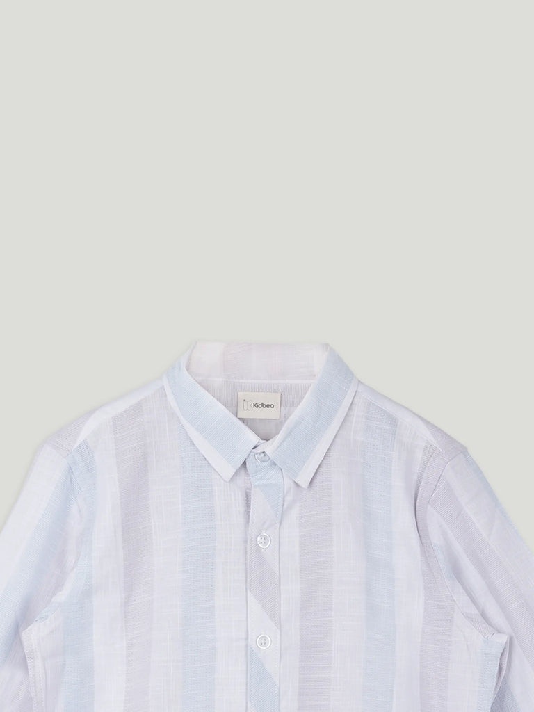 Boy Multicolour Striped Shirt | 100% Organic Cotton