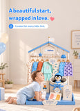 Sweetest Beginning New Born - Premium Customizable Baby Gift Hamper – Rompers, Co-ord Sets, Jhablas, Bamboo Blankets & More