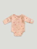 Unisex Premium 100% Bamboo Ultra-Soft fabric Onesies with Half Moon Print - Bleached Apricot