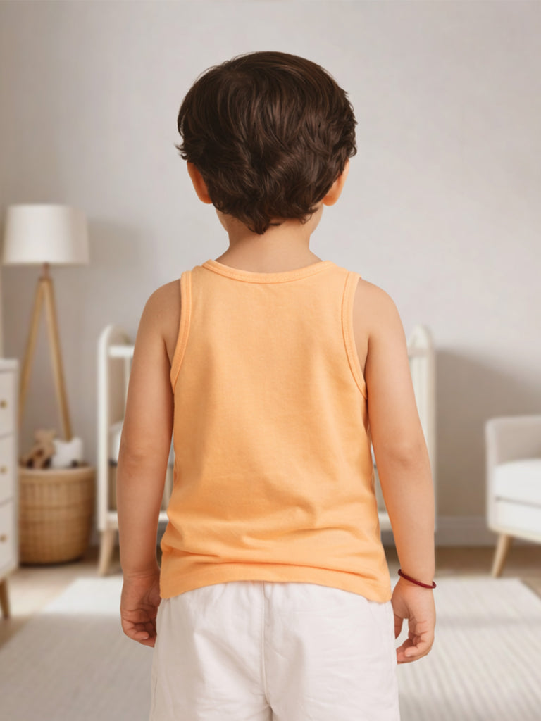 Peach Bamboo Vest for Boys – Soft Lightweight & Breathable