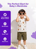 Premium Extra Soft Muslin Baby Jhabla | Cute Lion Print