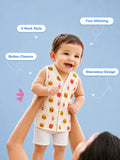 BambooTEC™ Bamboo Muslin Baby Jhabla – Burger & Fries Print