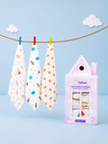 Organic Cotton Muslin Baby Napkin Pack of 3 – Soft & Breathable Baby Napkins