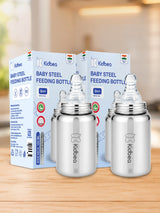 Stainless Steel Feeding Bottle Pack of 2 - 150ml