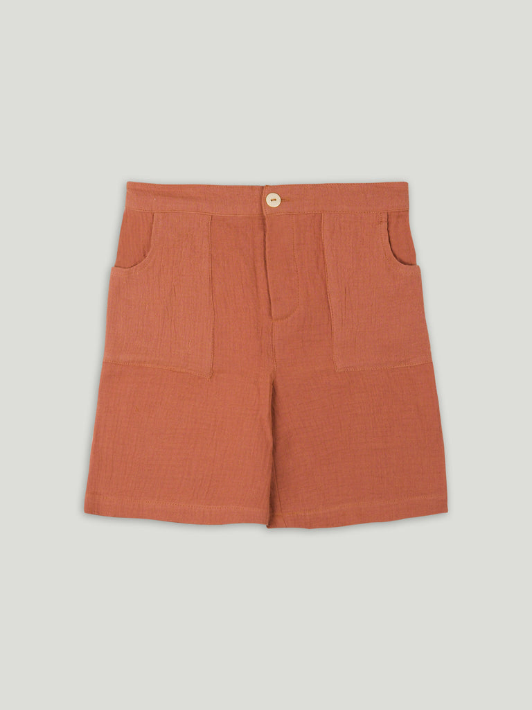 Light  Organic cotton  Shirt & Pant Rust Co-ord Set