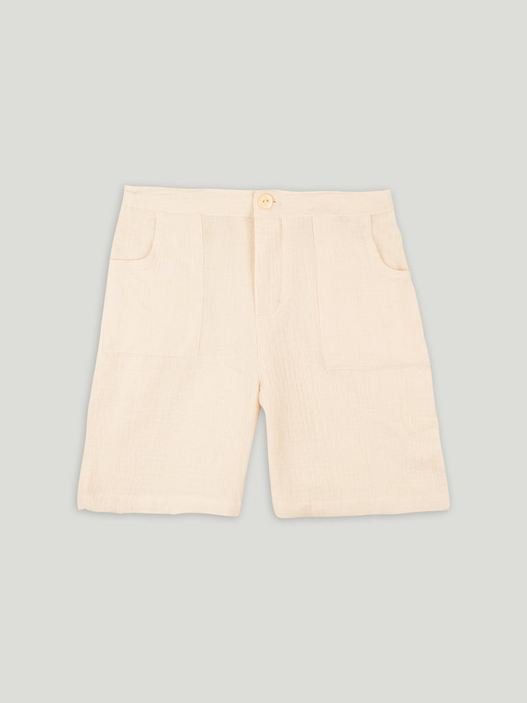 Light Organic cotton Shirt & Pant Off-White Co-ord Set