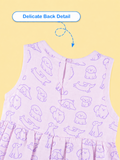 BambooTEC™ Bamboo Muslin Baby Frock – Puppy Parade Print, Soft & Breathable Dress