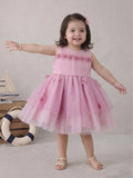Elegant Baby Girl Pink Tulle Dress | Soft & Stylish Party Wear
