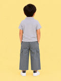 Boys Cotton Co-Ord Set – Grey Polo T-Shirt & Grey Cargo Pants