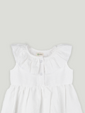 Baby Girl White Ruffle Frock | 100% Organic Cotton