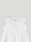 Baby Girl White Ruffle Frock | 100% Organic Cotton