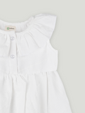 Baby Girl White Ruffle Frock | 100% Organic Cotton