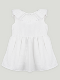 Baby Girl White Ruffle Frock | 100% Organic Cotton