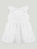 Baby Girl White Ruffle Frock | 100% Organic Cotton