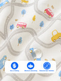 BambooTEC™ Bamboo Muslin Baby Jhabla – Road & Car Print