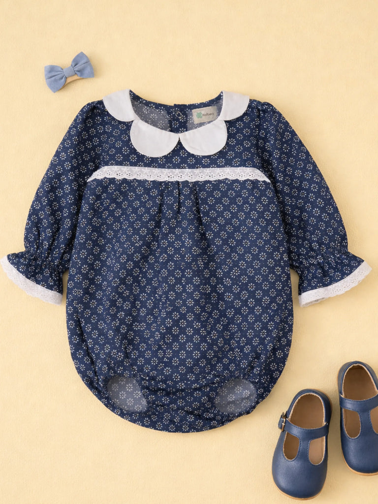 Baby Girl Ruffle Cotton Onesie | 100% Organic Fabric