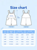 Unisex Cotton Dungaree Shorts – Olive Green Sleeveless Suspender Romper with Pockets