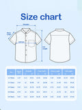 Boys Cotton Mandarin Collar Shirt – Short Sleeve Casual Shirt with Pocket