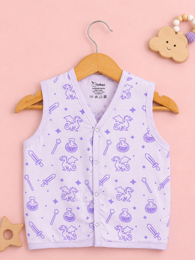 BambooTEC™ Bamboo Muslin Baby Jhabla Pack of 5 – Helicopter, Magic, Giraffe, Submarine & Alphabet Prints