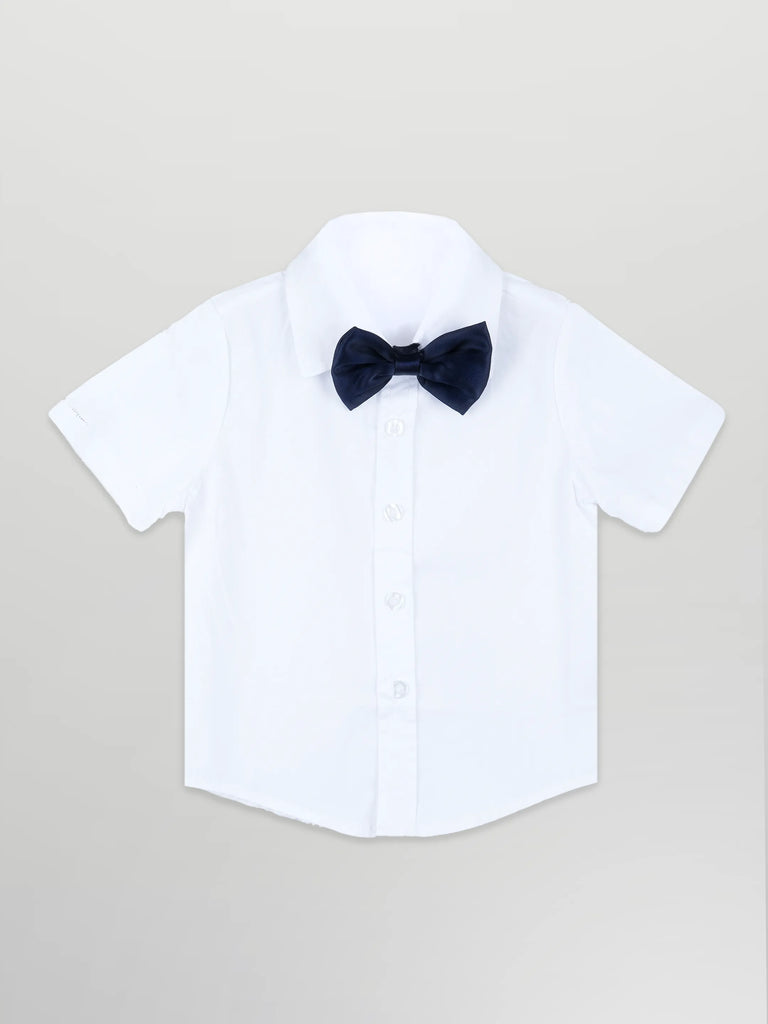 Baby Boy Formal Suspender Set | Shirt, Shorts & Bow Tie Outfit