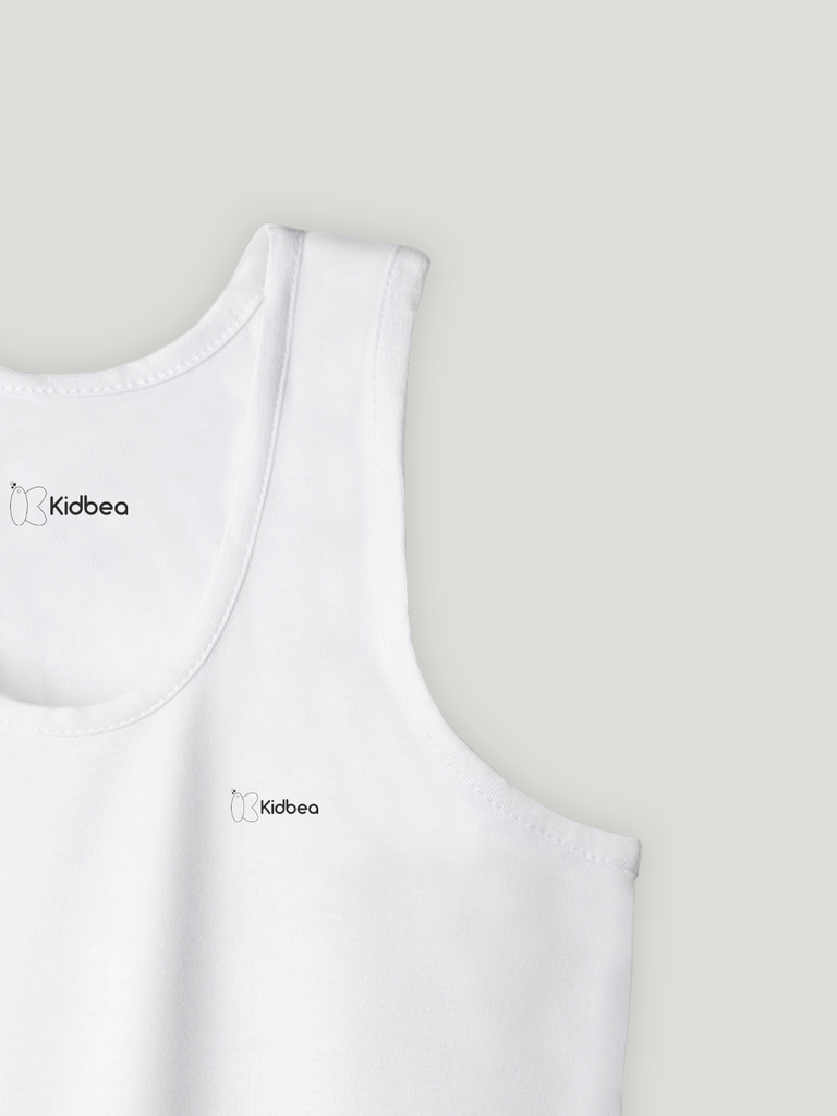 White Bamboo Vest for Boys – Soft Lightweight & Breathable