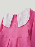 Baby Girl Pink Full Sleeve Cotton Frock