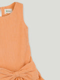 Baby Girl Sleeveless Frock with Bow Detail