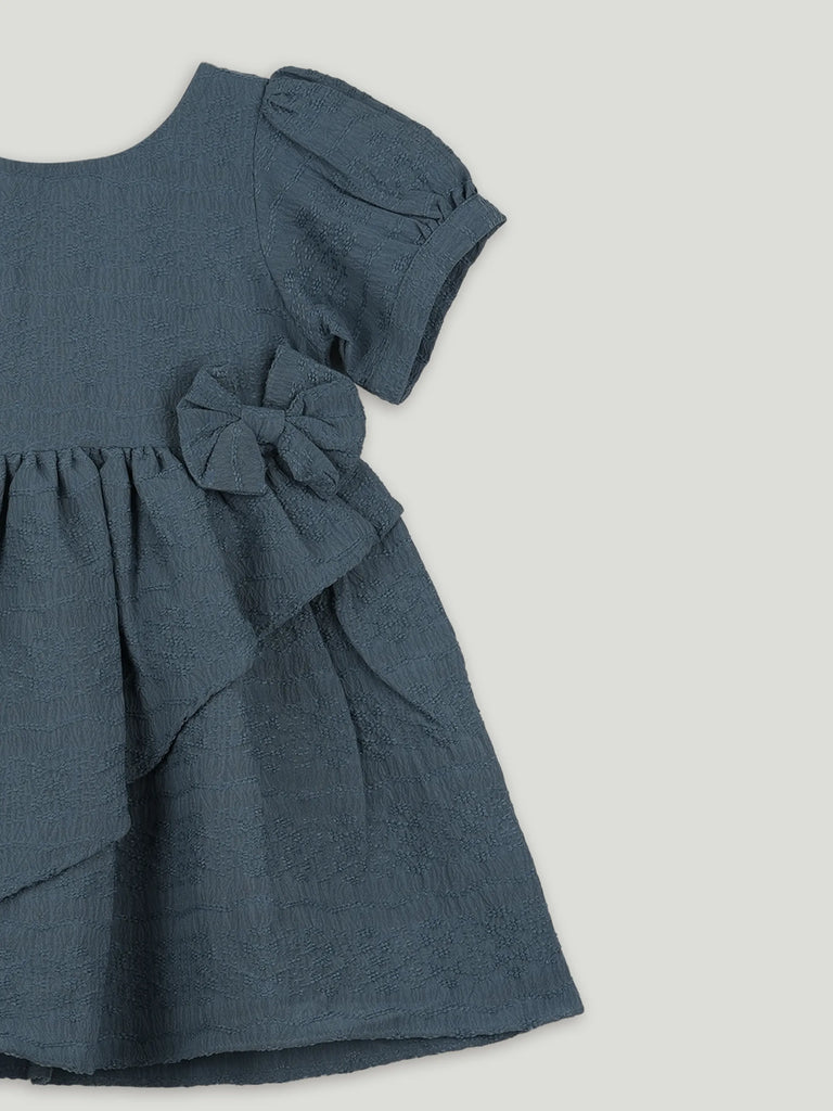Baby Girls Organic Cotton Frock with Puffed Sleeves
