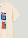 Bamboo Fabric Unisex Kids T-Shirt – Basketball Print Soft Breathable Tee