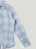 Boys Light Blue Checked Shirt | 100% Organic Cotton