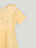 Girls Floral Print Casual Frock | 100% Organic Cotton