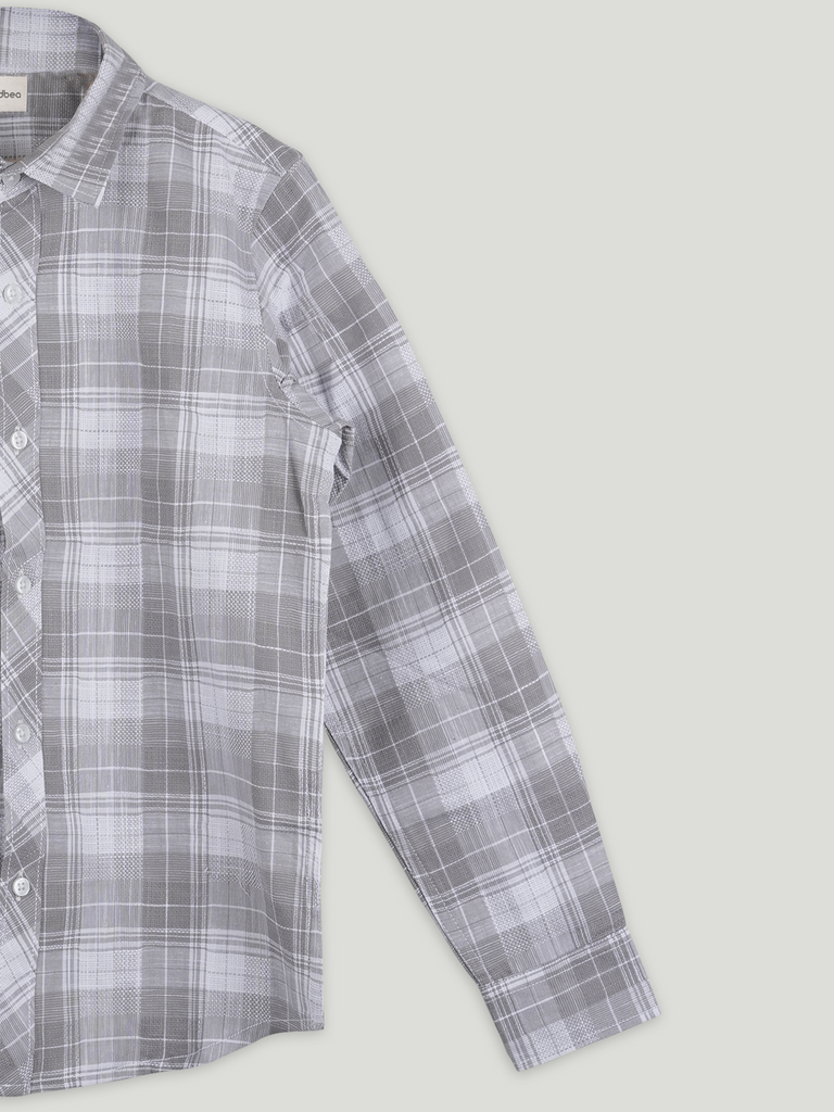 Boy Solid Blue Casual Shirt | 100% Organic Cotton