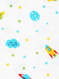 Kidbea Muslin Cotton fabric baby girls frock | Packof 4  | Tiger ,Rainbow, Space &  Butterfly | Print May Vary