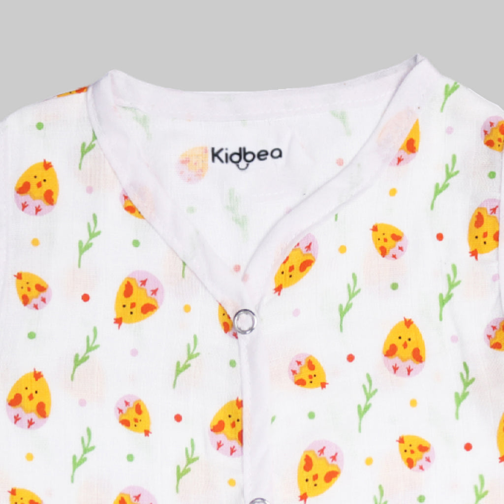 Kidbea bamboo Fabric Jhablas | Space & Cute Chick  | Assorted