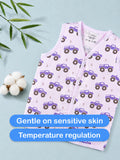 BambooTEC™ Bamboo Muslin Baby Jhabla – Monster Truck Print