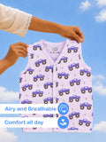 BambooTEC™ Bamboo Muslin Baby Jhabla – Monster Truck Print