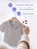 Light  Organic cotton  Shirt & Pant Grey Co-ord Set