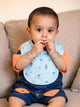 Organic Cotton Baby Bib – Soft Breathable Beach Print, Feeding & Drool Bib