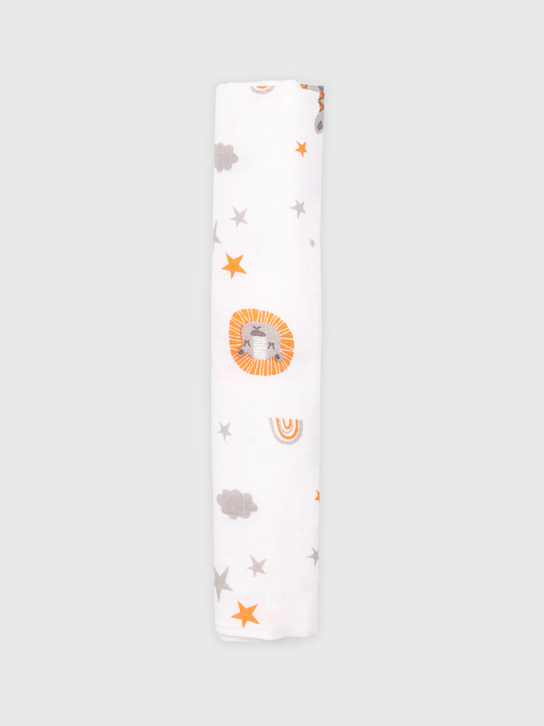 Muslin Premium ultra Soft doubled layer Napkin Multicolor - Pack of 2 | Tiger & Space