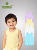 BambooTEC™ Bamboo Vest Pack of 4 – Lavender, Yellow, White & Sky Blue