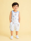 BambooTEC™ Unisex Bamboo Fabric Whale Print Vest & Shorts Set