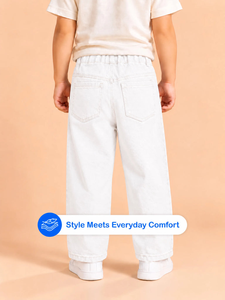 Unisex Denim Jeans – Comfortable Wide-Leg Jeans with Pockets