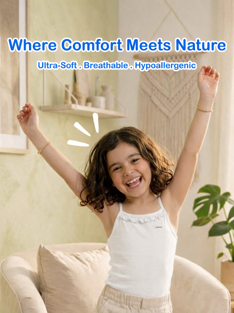 Bamboo Camisole for Kids Pack of 2 (Mint Green & White) – Soft, Breathable & innerwear