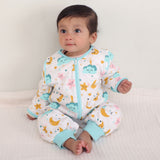 Kidbea Organic Cotton Fabric Bodysuit For Baby Boys | Cosmo Magical Sleepsuit | Blue
