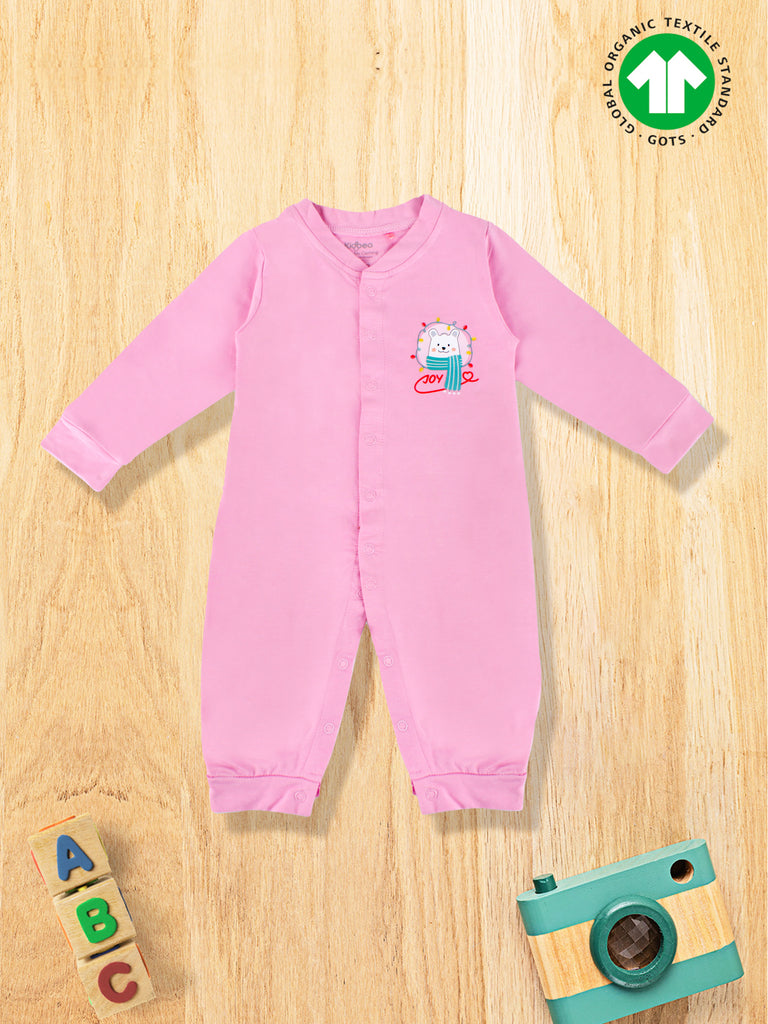 Bamboo Soft Fabric Romper For Baby Girl | Joy pink romper