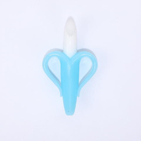 Banana Shape Toothbrush Cum Teether - Blue
